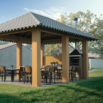 Quiosques com churrasqueiras